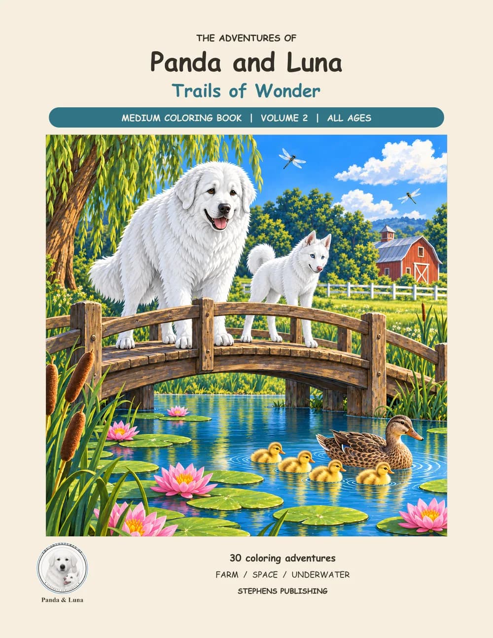 Front cover of Trails of Wonder, medium coloring book